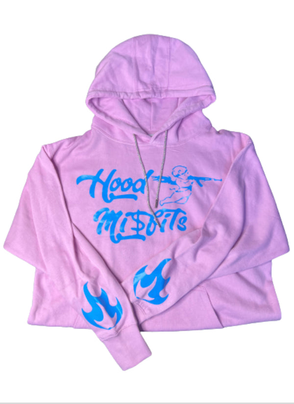 Pink unisex hoodie