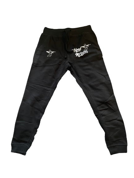 Black unisex joggers