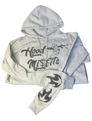 Gray unisex hoodies