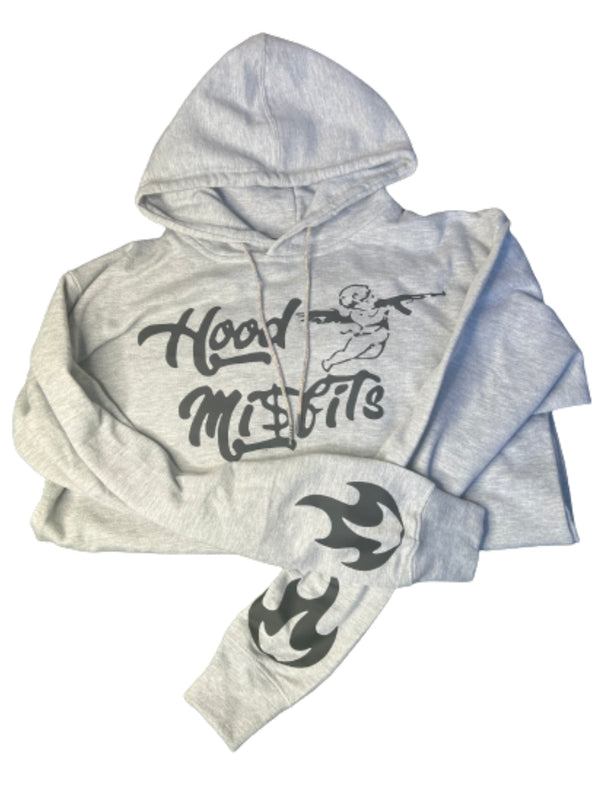 Gray unisex hoodies