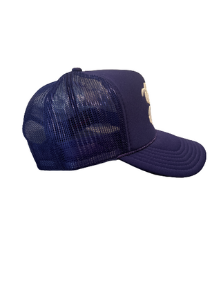 Purple trucker hat