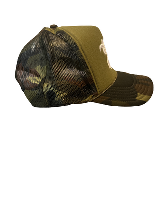 Olive Green Camoflauge Trucker Hats